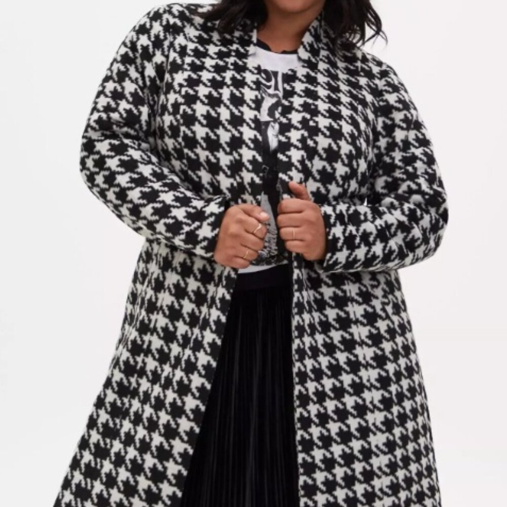 Plus Size Torrid Houndstooth Wool Jacket Size 6 (30)